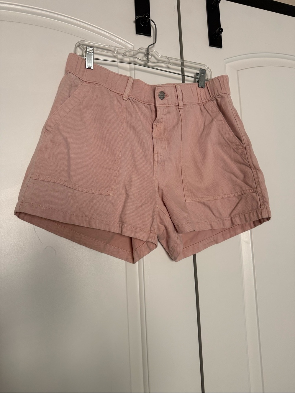 GAP High-Waist Utility Shorts - Dusty Rose